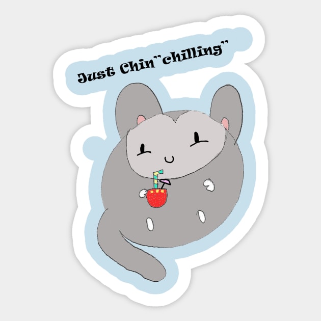 Chin Chilling Sticker by TeeMax